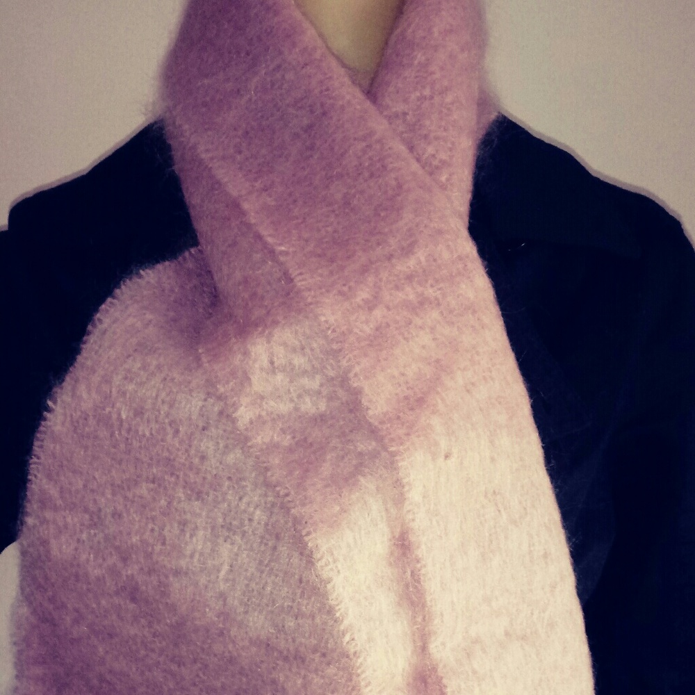 Pink Mohair Scarf